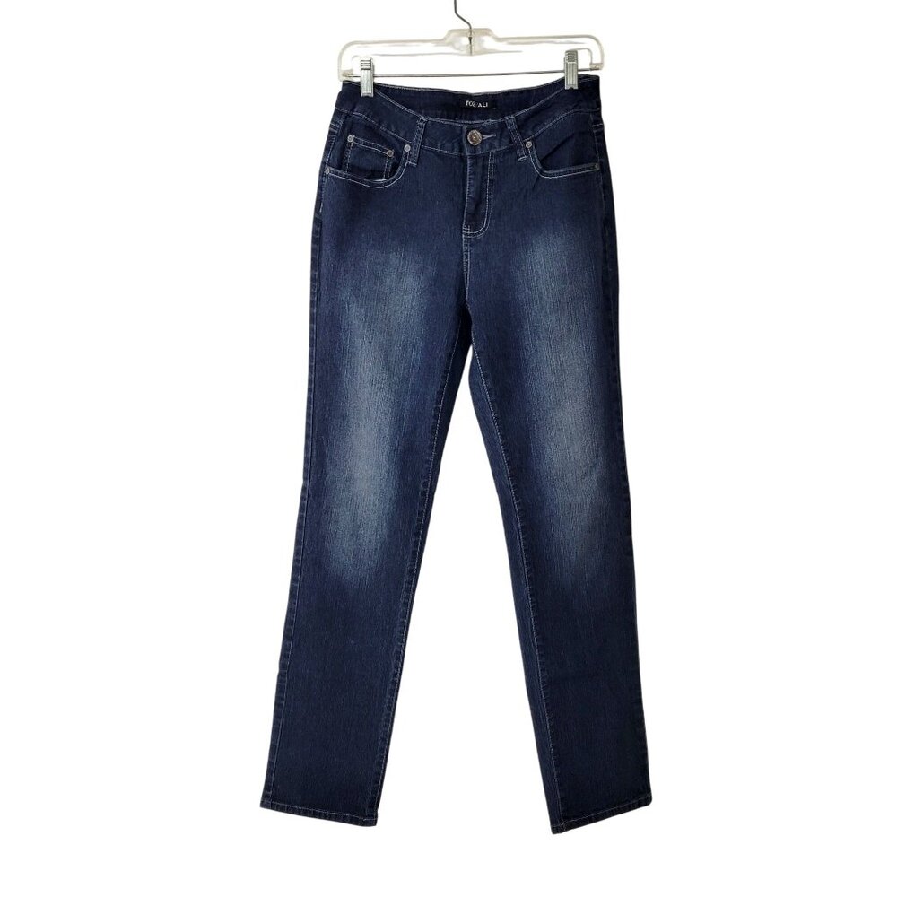 Roz & Ali Embroidered Pocket Straight Leg Jeans - Picture 2 of 4